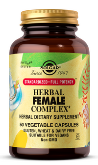 Miniatura de Um frasco de Solgar Herbal Female Complex, contendo 50 cápsulas vegetais.