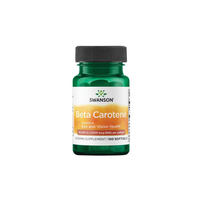 Thumbnail for Swanson's Beta-Carotene 25000 IU supplement, labeled for eye and vision health, provides antioxidant protection in a green bottle containing 100 softgels.