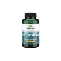 Thumbnail for A bottle of Swanson L-Carnitine 500 mg 100 Tablets dietary supplement for fat burning and enhanced physical performance, with 500 mg per tablet, containing 100 tablets.