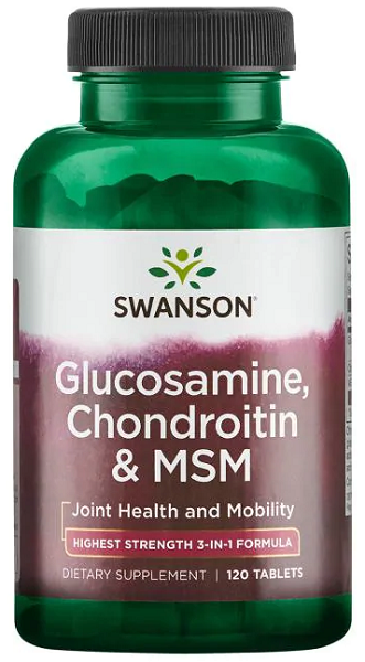 Swanson Glucosamina, Condroitina & MSM - 120 tabs.
