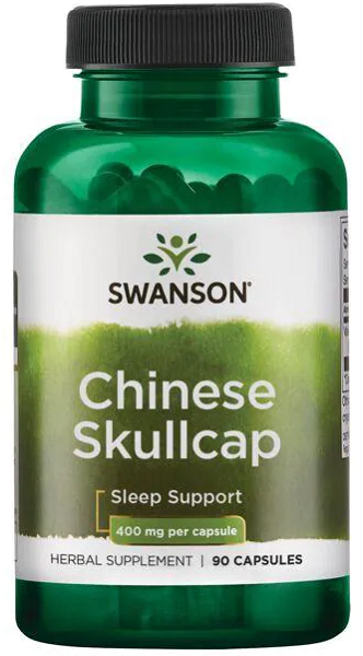 Swanson Calota craniana chinesa - 400 mg 90 cápsulas sleep cap.
