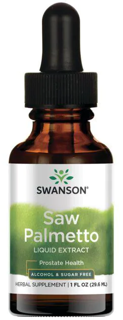 Swanson Saw Palmetto Liquid Extract - 29,6 ml líquido para a saúde da próstata.