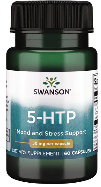 5-HTP Mood and Stress Support capsules de Swanson.