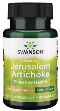 Miniatura de Swanson A alcachofra de Jerusalém prebiótica promove a saúde digestiva como suplemento de ervas.