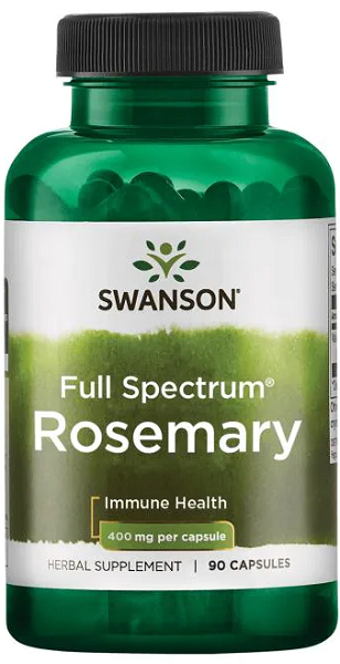 Swanson Alecrim - 400 mg 90 cápsulas repletas de antioxidantes para combater os radicais livres.