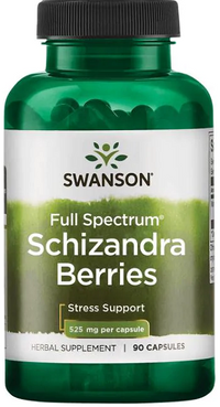 Miniatura de Swanson Bagas de Schizandra - 525 mg 90 cápsulas, um adaptogénio e tónico hepático para um bem-estar holístico.