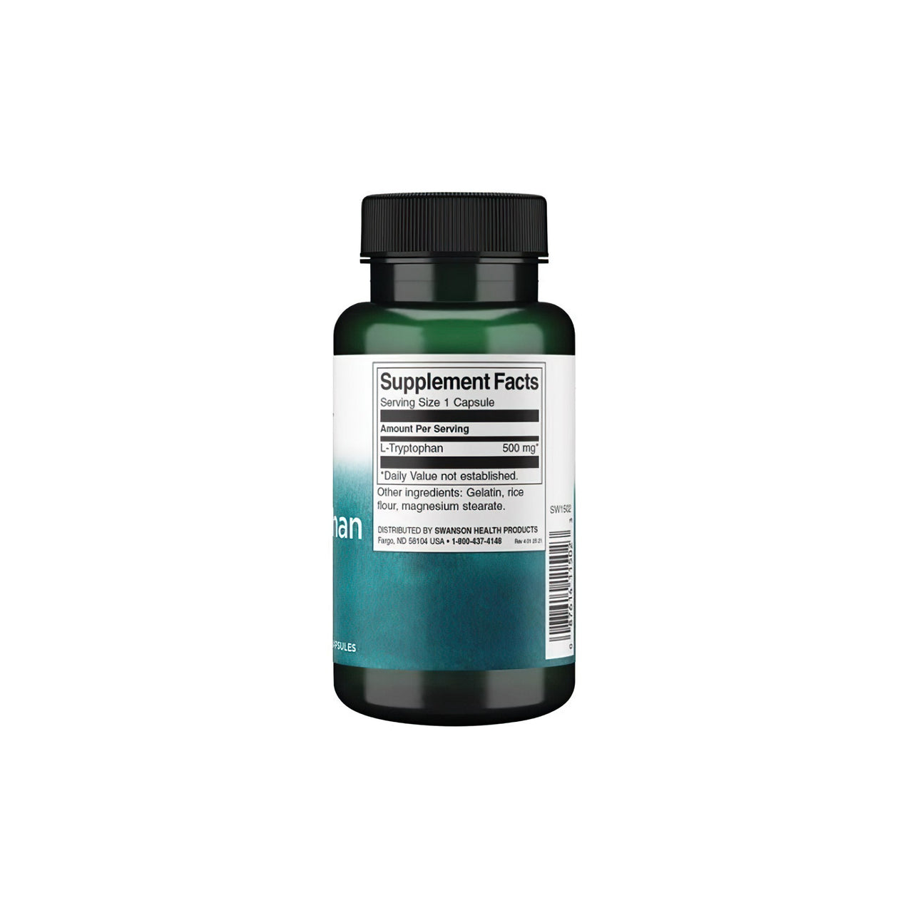 L-Tryptophan - 500 mg 60 cápsulas - Informação suplementar