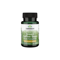 Thumbnail for A bottle of Swanson Green Coffee Bean 400 mg 60 Capsules dietary supplement, enriched with antioxidants for weight management.