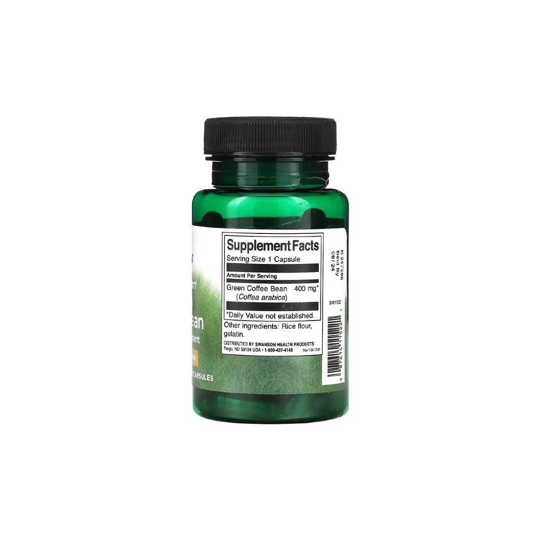 Green Coffee Bean 400 mg 60 Capsules - supplement facts