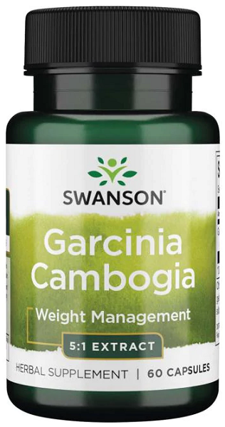 Swanson Extrato de Garcinia Cambogia 5:1 - 60 cápsulas cápsulas de controlo de peso.