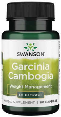 Miniatura de Swanson Garcinia Cambogia 5:1 Extract - 60 cápsulas cápsulas de controlo de peso.
