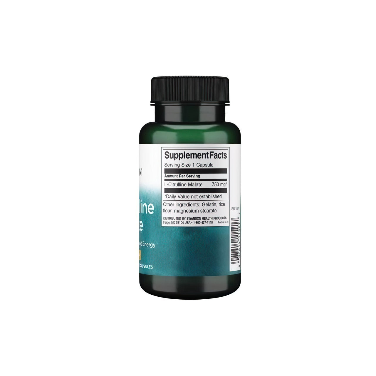 L-Citrulline Malate 750 mg 60 cápsulas - factos do suplemento