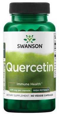 Miniatura de Um frasco de Swanson Quercetina 475 mg 60 vcaps, um poderoso antioxidante para melhorar o sistema imunitário e apoiar a saúde dos vasos sanguíneos.