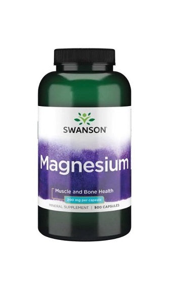 Swanson Óxido de magnésio - 200 mg 500 cápsulas.