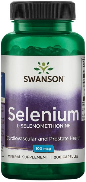 As cápsulas de L-Selenometionina de Swanson oferecem apoio antioxidante para a saúde cardiovascular e da próstata.