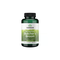 Thumbnail for Swanson's Butchers Broom 470 mg, with 100 capsules, supports the circulatory system and promotes healthy blood flow.