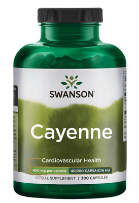 Swanson Cayenne - 450 mg 300 cápsulas.