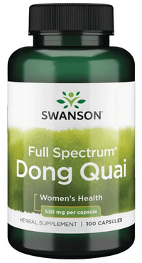 Miniatura de Swanson dong quai - 530 mg 100 cápsulas cápsulas saúde da mulher.
