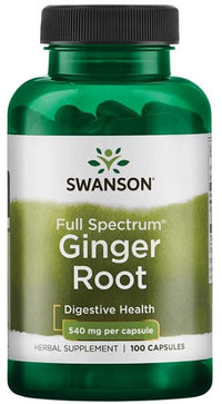 Miniatura de Um frasco de Swanson Ginger Root 540 mg 100 caps full spectrum.