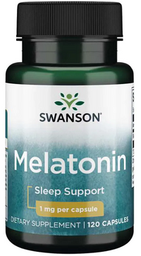 Miniatura de Swanson Melatonina - 1 mg 120 cápsulas de apoio ao sono.