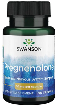 Miniatura de Um potente suplemento de pró-hormonas para a saúde do cérebro - Swanson Pregnenolone - 10 mg 90 capsules.