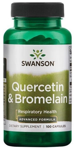 Swanson Quercetina com Bromelaína 100 cápsulas apoia a função imunitária sazonal.