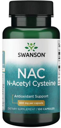 Miniatura de Swanson N-Acetyl Cysteine - 600 mg 100 capsules é um poderoso suplemento antioxidante que ajuda na desintoxicação e promove a saúde do fígado.