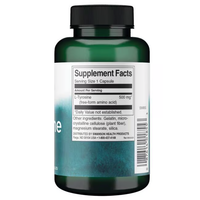 Thumbnail for Swanson's L-Tyrosine supplement comes in a green bottle and contains 100 capsules, each with 500 mg of L-Tyrosine to support dopamine production. The label features supplement facts, and other ingredients include gelatin and magnesium stearate.