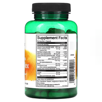 Thumbnail for The green bottle of Swanson's B-Complex with Vitamin C - 500 mg (100 capsules) features a visible label showing supplement facts, emphasizing B vitamins for optimal energy production.