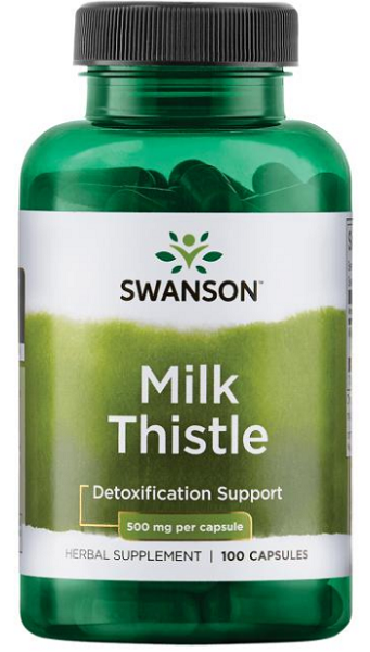 Milk Thistle Silymarin - 500 mg 100 cápsulas - frente 2