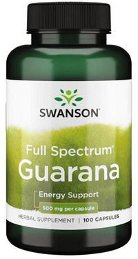 Miniatura de Swanson Guaraná - 500 mg 100 cápsulas de apoio energético.