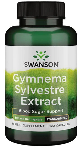 Swanson Extrato de Gymnema Sylvestre - 300 mg 120 cápsulas.