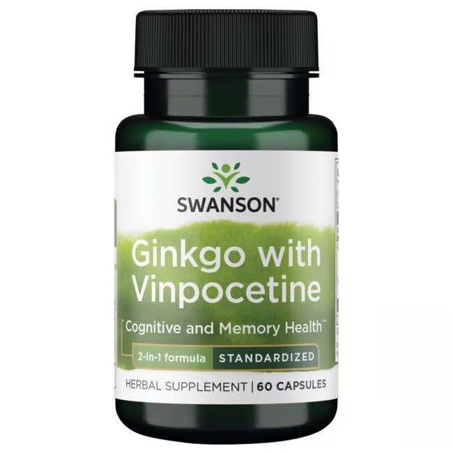 Ginkgo with Vinpocetine 60 Capsules