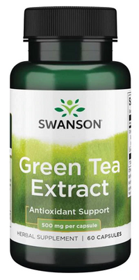 Miniatura de Swanson's Extrato de Chá Verde - 500 mg 60 cápsulas.
