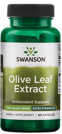Thumbnail for Swanson Olive Leaf Extract - 750 mg 60 capsules é um suplemento poderoso conhecido pelas suas propriedades antioxidantes e pela sua capacidade de apoiar as defesas imunitárias.