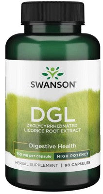 Swanson DGL Alcaçuz desglicirrizado - 750 mg 90 cápsulas.