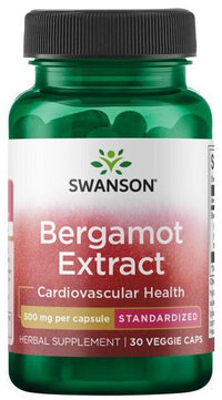 Miniatura de Swanson Extrato de Bergamota 500 mg 30 vcaps suplemento alimentar.