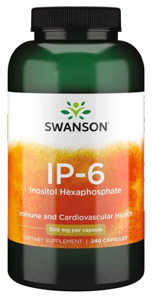 Um frasco de Swanson IP-6 Inositol Hexaphosphate - 240 cápsulas.