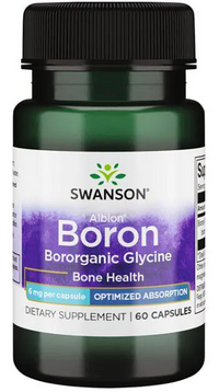 Miniatura de Swanson Albion Boron Bororganic Glycine - 6 mg 60 cápsulas cápsulas saúde óssea.