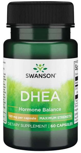 Swanson DHEA - 100 mg 60 cápsulas cápsulas de equilíbrio hormonal.