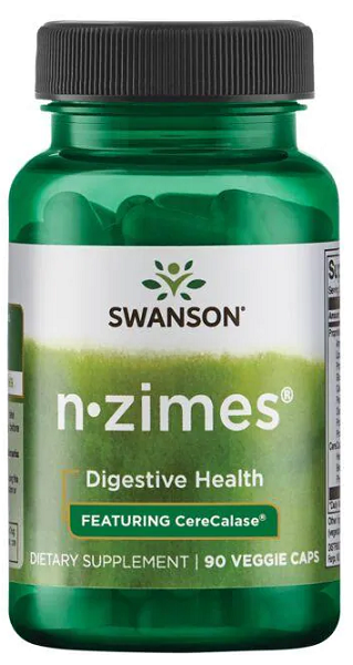 Swanson N-Zimes - 90 cápsulas vegetais ajudam a digestão e a absorção dos nutrientes.