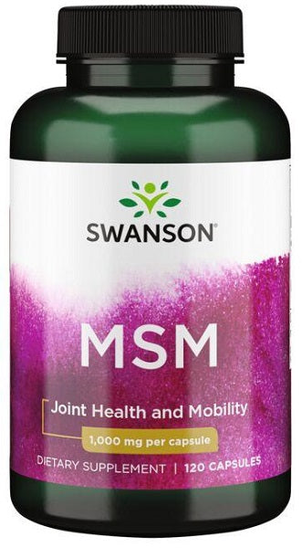 Swanson MSM 1000 mg 120 caps é um suplemento que apoia os tecidos conjuntivos e promove a saúde das articulações. Ao reforçar as estruturas de colagénio, ajuda a melhorar a mobilidade geral.