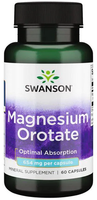 Miniatura de Swanson Orotato de Magnésio - 40 mg 60 cápsulas absorção óptima.