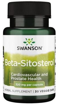 Miniatura de Suplemento alimentar com Swanson Beta-Sitosterol - 320 mg 30 cápsulas vegetais.