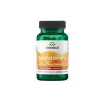 Thumbnail for Swanson's Benfotiamine (Vitamin B1) supplement, in a green bottle, supports blood sugar and energy with 300 mg per capsule; includes 60 veggie capsules.