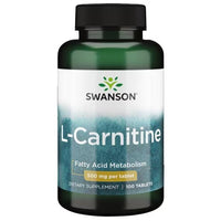 Thumbnail for Bottle of Swanson L-Carnitine 500 mg 100 Tablets dietary supplement, designed to support fat burning and enhance physical performance.