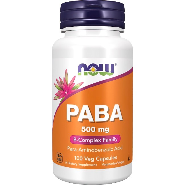 PABA 500 mg 100 Veg Capsules - front 2