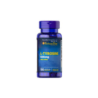 Miniatura de L-Tyrosine 500 mg Forma livre 100 cápsulas de libertação rápida - frente