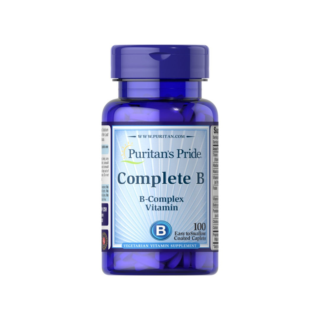 Puritan's Pride Vitamina B completa, Complexo B - 100 cápsulas.