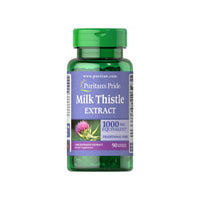 Miniatura de um frasco de Puritan's Pride Milk Thistle 1000 mg 4:1 extract Silymarin 90 Rapid Release Softgels.